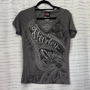 Harley-Davidson Women's Charcoal Graphic Tee
